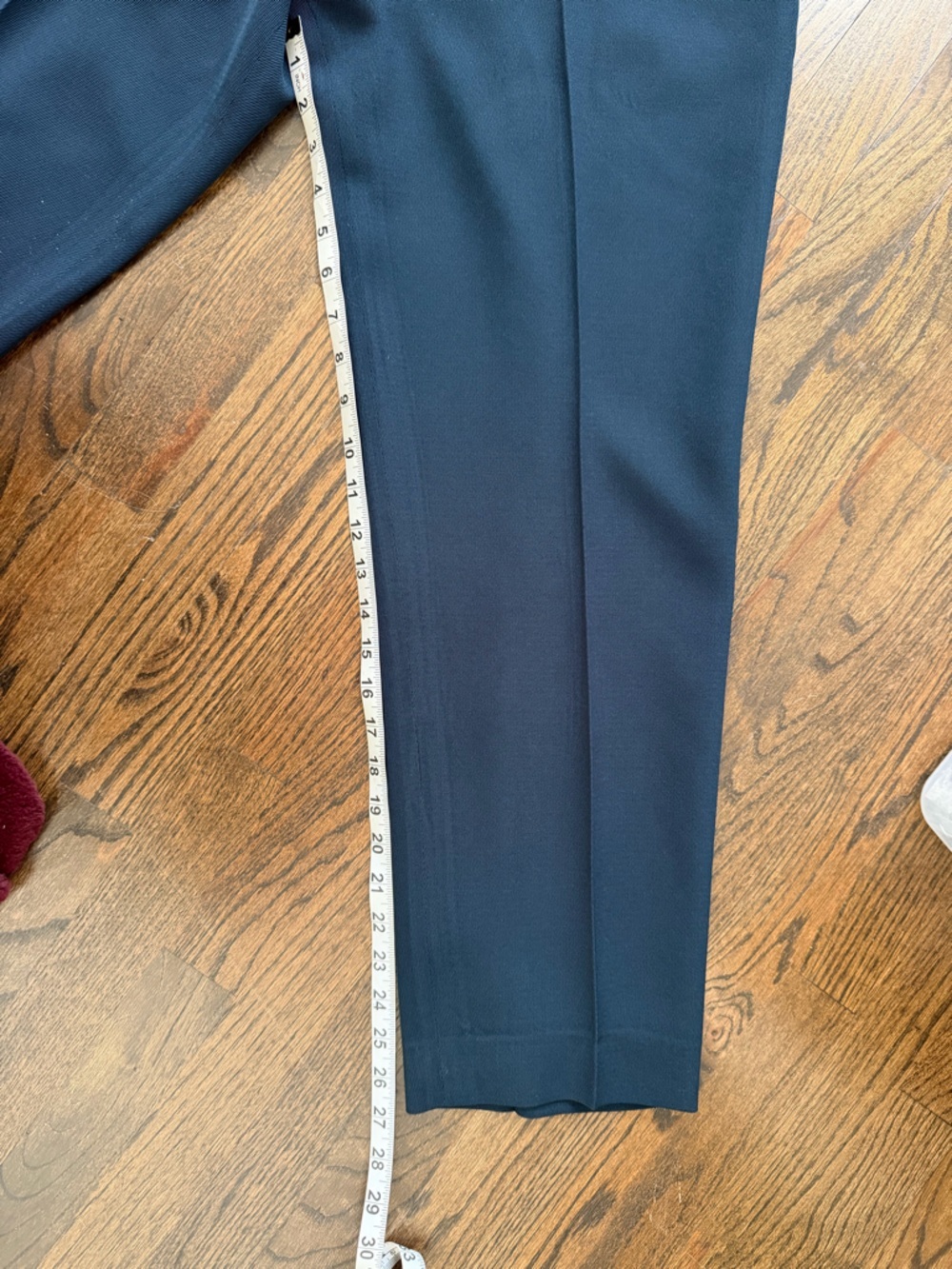 Vintage Women's Navy Tailored Ankle-Length Trousers - Picture 8 of 8